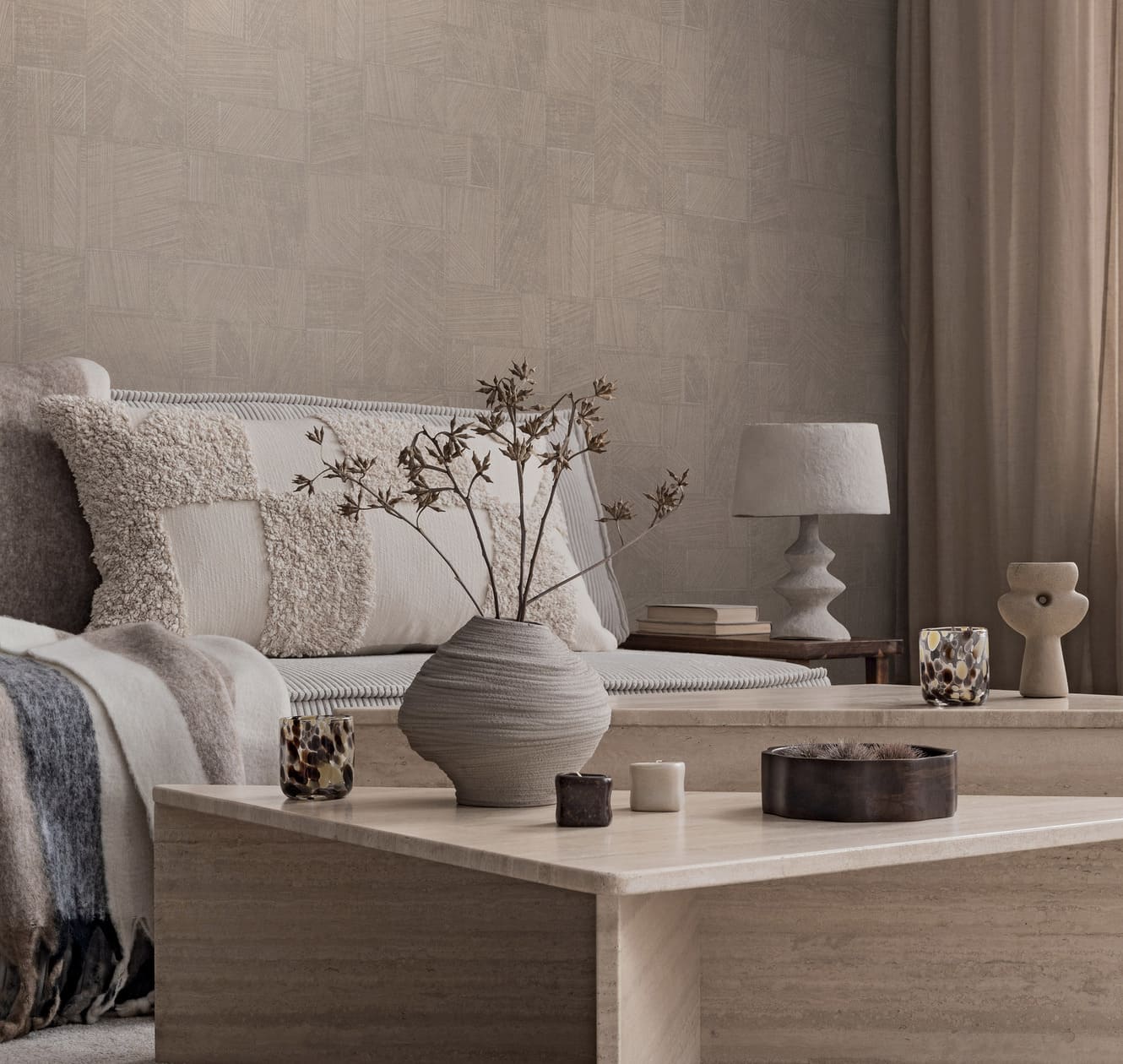 Обои Luna Круиз Палисандр CRZ10 002/1 10,05×1 фото в интерьере